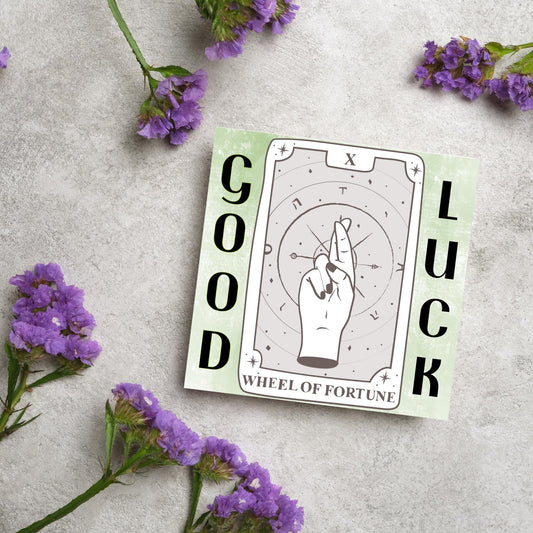 Good Luck Card, Exam Card, Tarot Good Luck Card, Driving Test, Travelling Card, New Job Card, Emigrating Card, Leaving Card