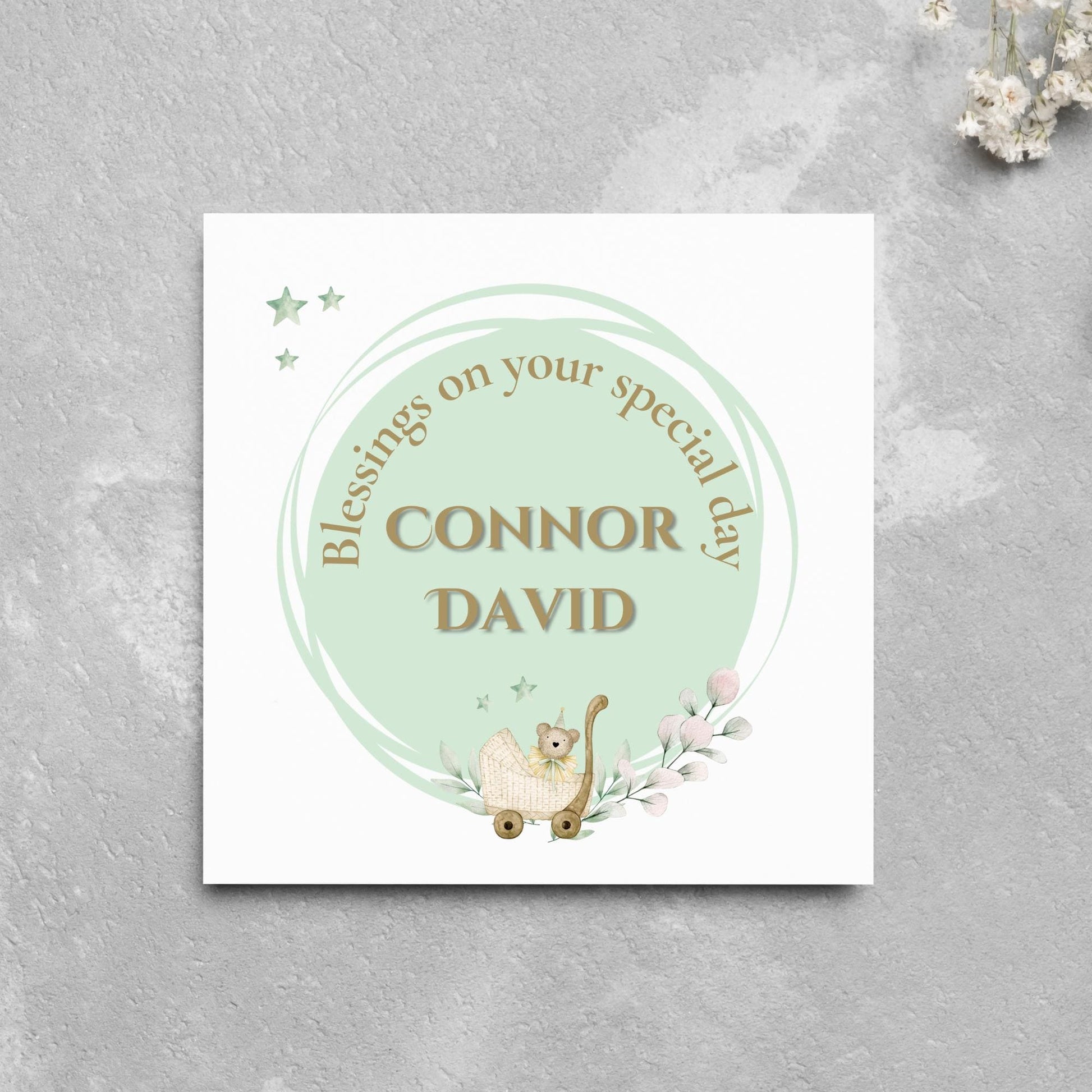 Christening Card, Baptism Card, Baby Baptism, Baby Christening, Naming Ceremony Card, Christian Baby Card, Card For Christening