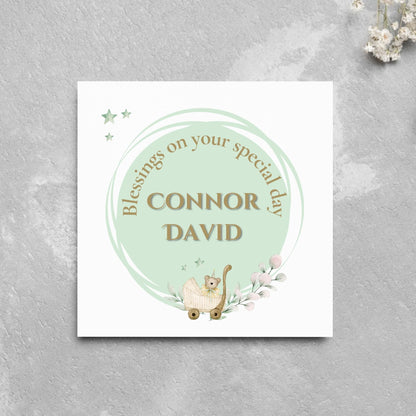 Christening Card, Baptism Card, Baby Baptism, Baby Christening, Naming Ceremony Card, Christian Baby Card, Card For Christening