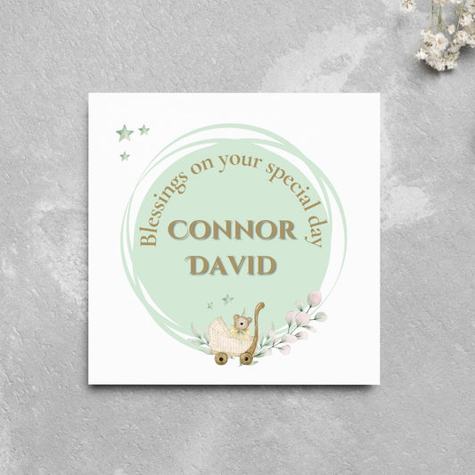 Christening Card, Baptism Card, Baby Baptism, Baby Christening, Naming Ceremony Card, Christian Baby Card, Card For Christening