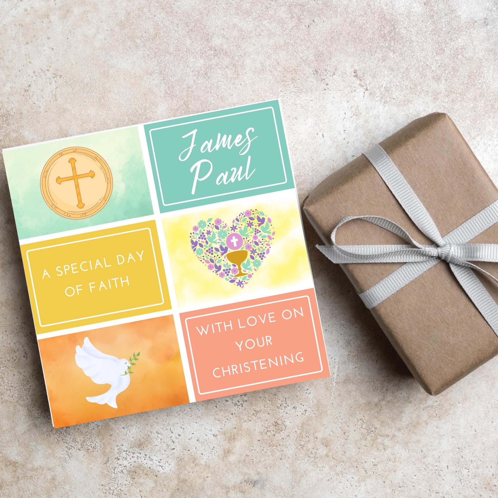 Christening Card, Baptism Card, Baby Baptism, Baby Christening, Naming Ceremony Card, Christian Baby Card, Card For Christening