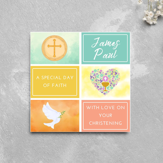Christening Card, Baptism Card, Baby Baptism, Baby Christening, Naming Ceremony Card, Christian Baby Card, Card For Christening