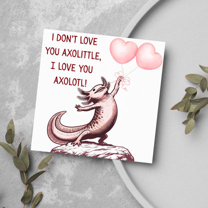 Axolotl Anniversary Card, Love Card, Axolotl, Card for Her, Card for Girlfriend, Card for Wife, Birthday Card for Girlfriend, Love you Card