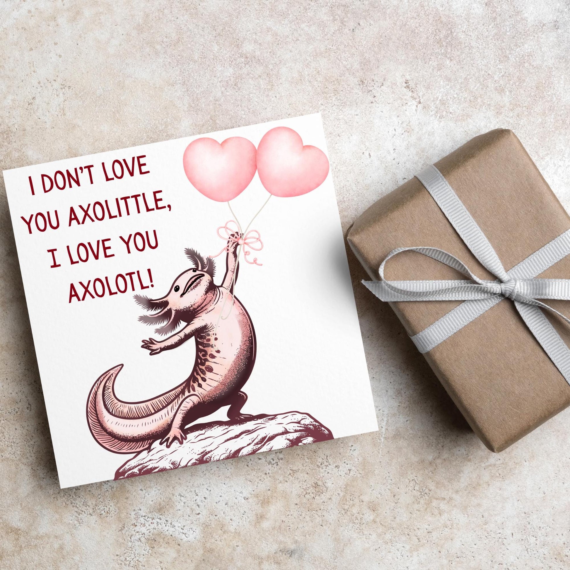 Axolotl Anniversary Card, Love Card, Axolotl, Card for Her, Card for Girlfriend, Card for Wife, Birthday Card for Girlfriend, Love you Card
