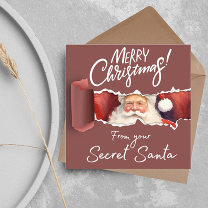 Secret Santa Christmas Card, Office Card, Work Card, Xmas Card, Co Worker Card, Colleague Card, Secret Santa Idea