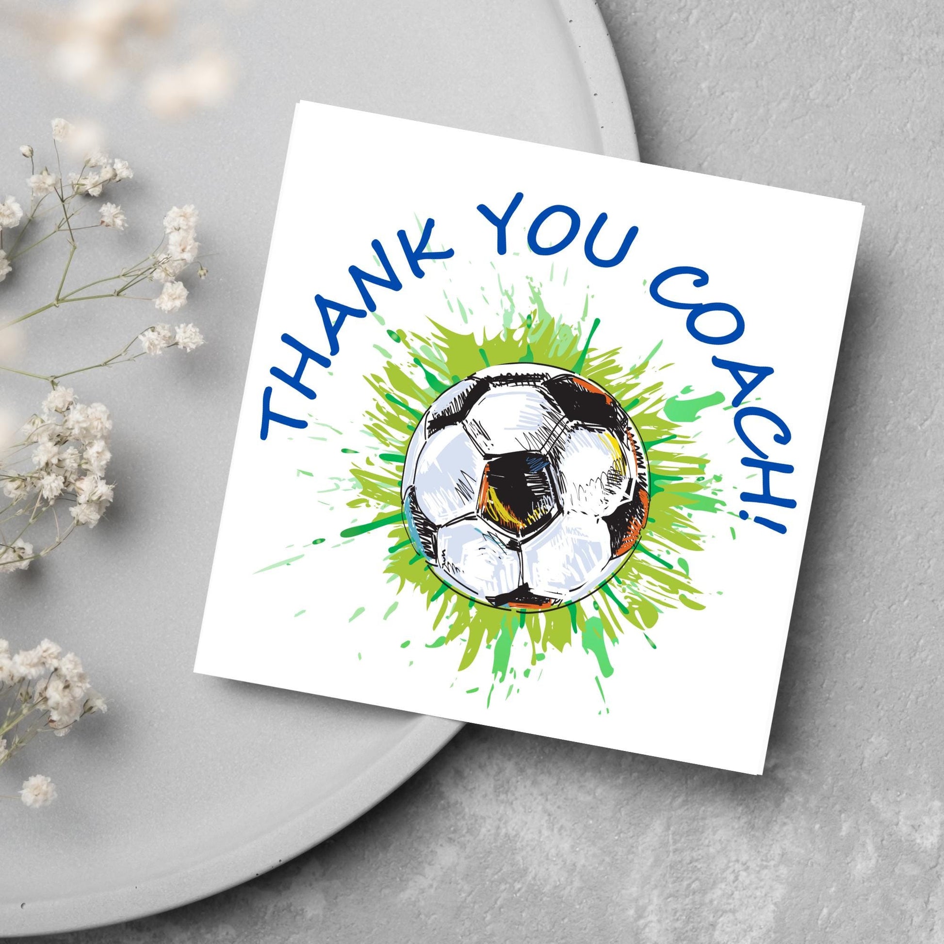 Thank You Coach Card, Team Coach Card, Card for Football Coach, Football Match Card, Coach Retirement Card, Football Card, Team Coach Card