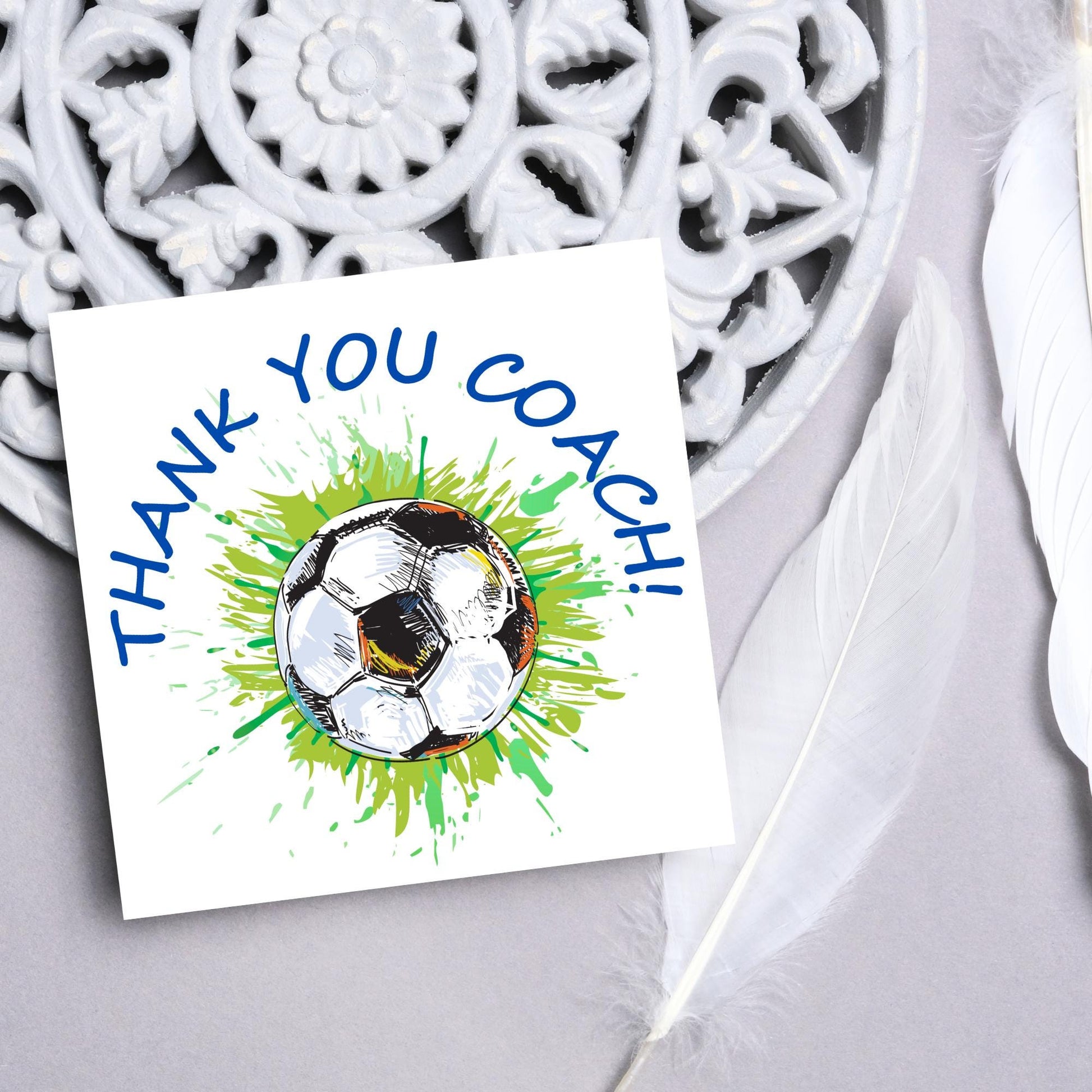 Thank You Coach Card, Team Coach Card, Card for Football Coach, Football Match Card, Coach Retirement Card, Football Card, Team Coach Card