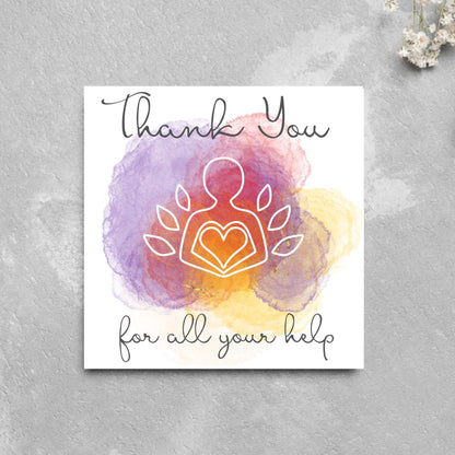 Thank You Card for Therapist, Card for Counsellor, Holistic Card, Healer Card, Psychologist Thank You Card, EMDR, CBT, DBT Thanks Card