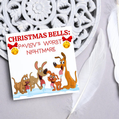 Psychology Christmas Card, Funny Psychologist Card, Pavlov's Dogs Christmas Card, Psychology Xmas Card, Christmas Card for Psychologist