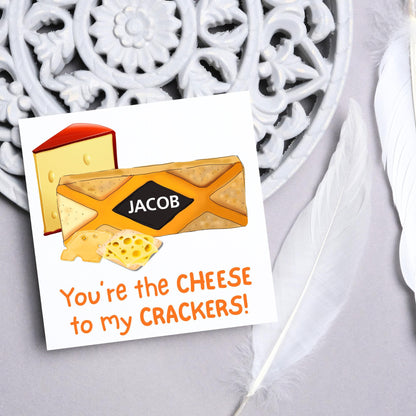 Cheesy Personalised Card, British Themed Card, Funny Anniversary Card, Cream Cracker, Card for Girlfriend, Card for Boyfriend, Birthday Card
