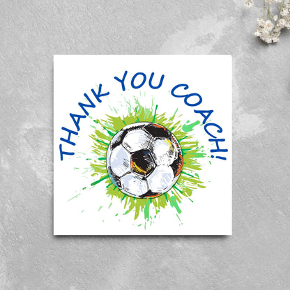 Thank You Coach Card, Team Coach Card, Card for Football Coach, Football Match Card, Coach Retirement Card, Football Card, Team Coach Card
