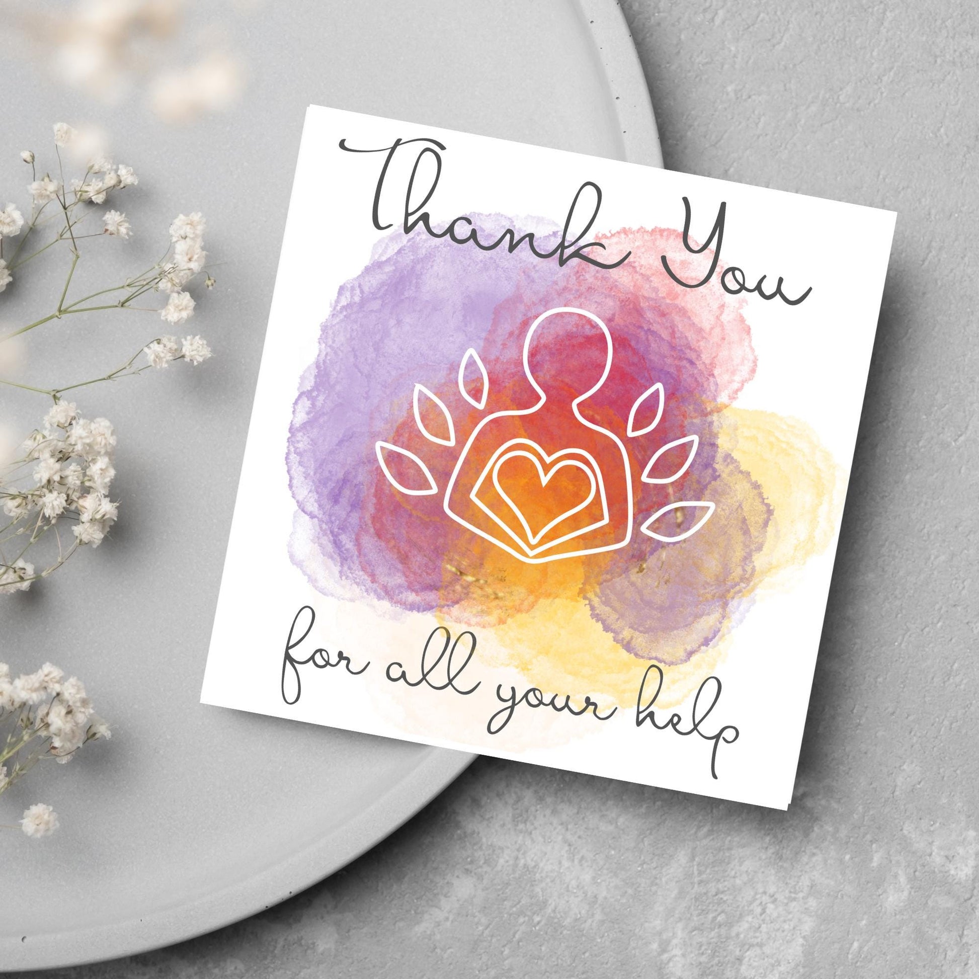 Thank You Card for Therapist, Card for Counsellor, Holistic Card, Healer Card, Psychologist Thank You Card, EMDR, CBT, DBT Thanks Card