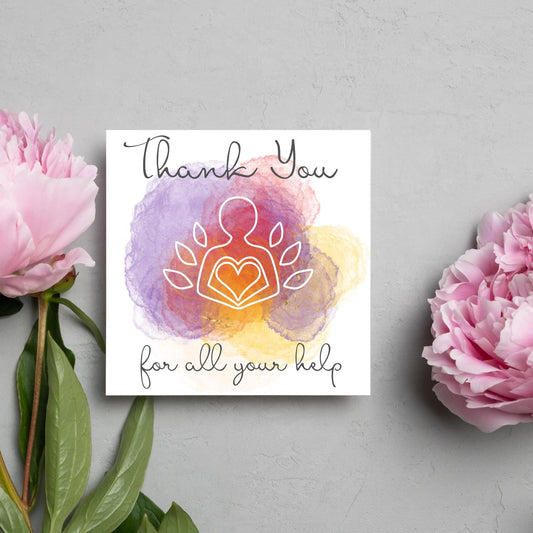 Thank You Card for Therapist, Card for Counsellor, Holistic Card, Healer Card, Psychologist Thank You Card, EMDR, CBT, DBT Thanks Card