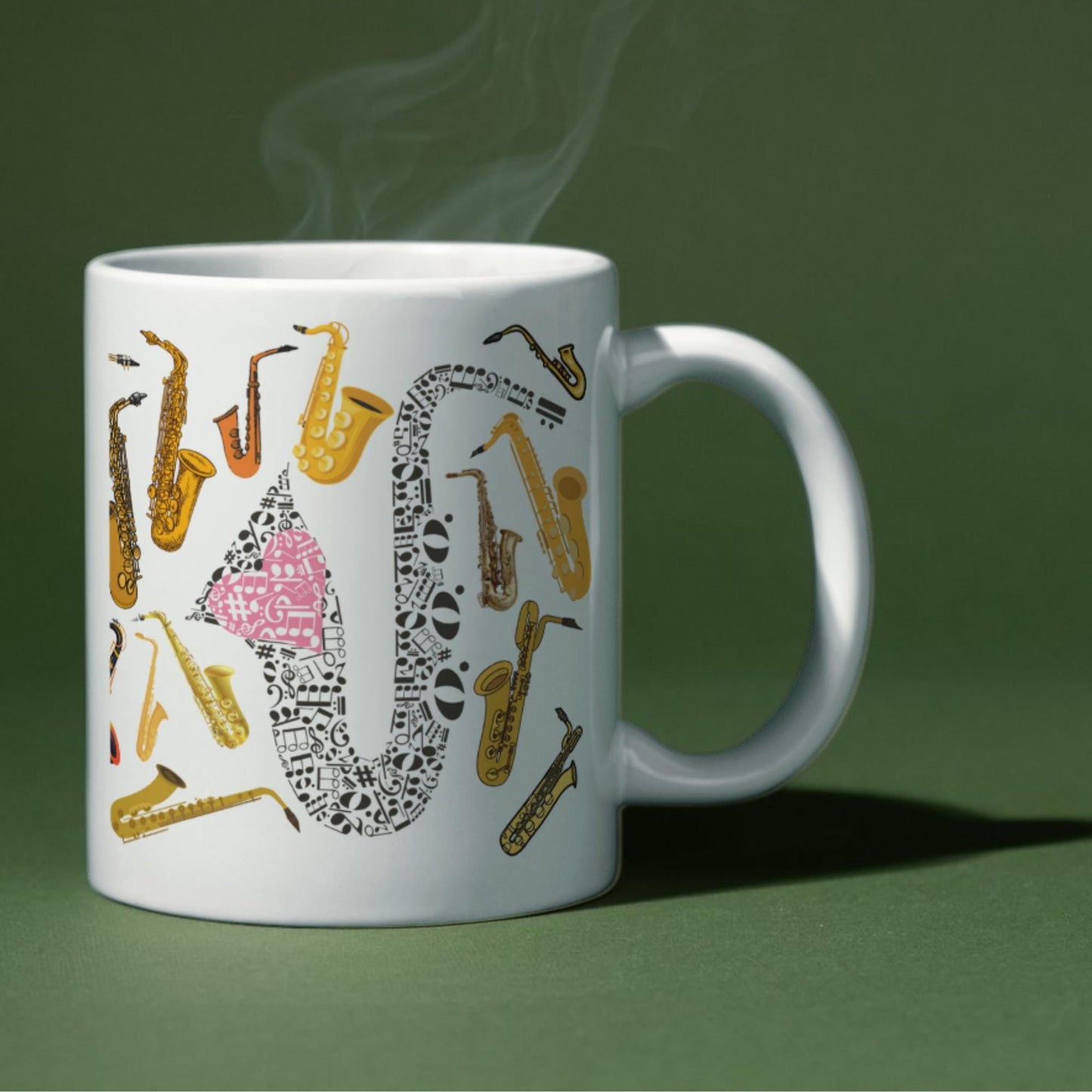 Saxophone Mug, Mug for Musician, Brass Band Mug, Orchestra Mug, Music Mug, Gift for Musician, Band Mug, Saxophone Player Gift Mug