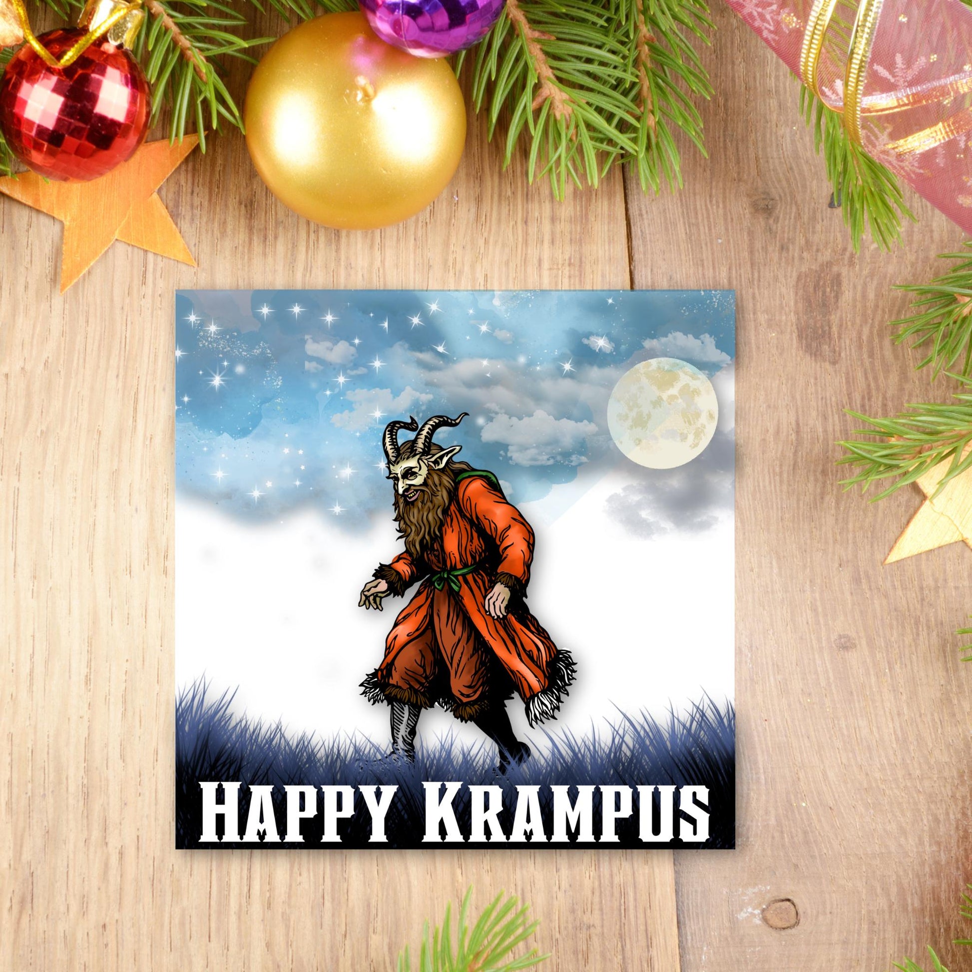 Krampus Christmas Card, Alternative Xmas Card, Krampusnacht, Gothic Christmas Card, Unusual Christmas Card, Non-Traditional Christmas Card