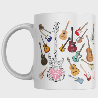 Guitar Mug, Mug for Musician, Band Mug, Rock Mug, Music Mug, Gift for Musician, Band Mug, Guitar Player Gift Mug, Acoustic guitar, Classical
