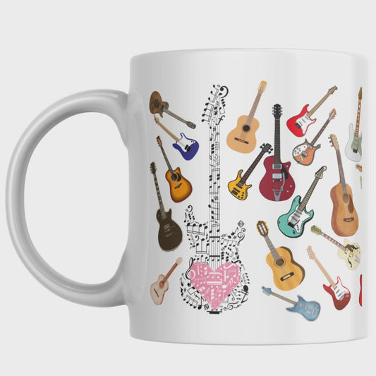 Guitar Mug, Mug for Musician, Band Mug, Rock Mug, Music Mug, Gift for Musician, Band Mug, Guitar Player Gift Mug, Acoustic guitar, Classical