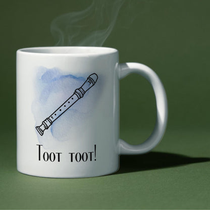 Recorder Mug, Mug for Musician, Band Mug, Music Mug, Gift for Musician, Band Mug, Woodwind Recorder Player Gift Mug, Orchestra Mug