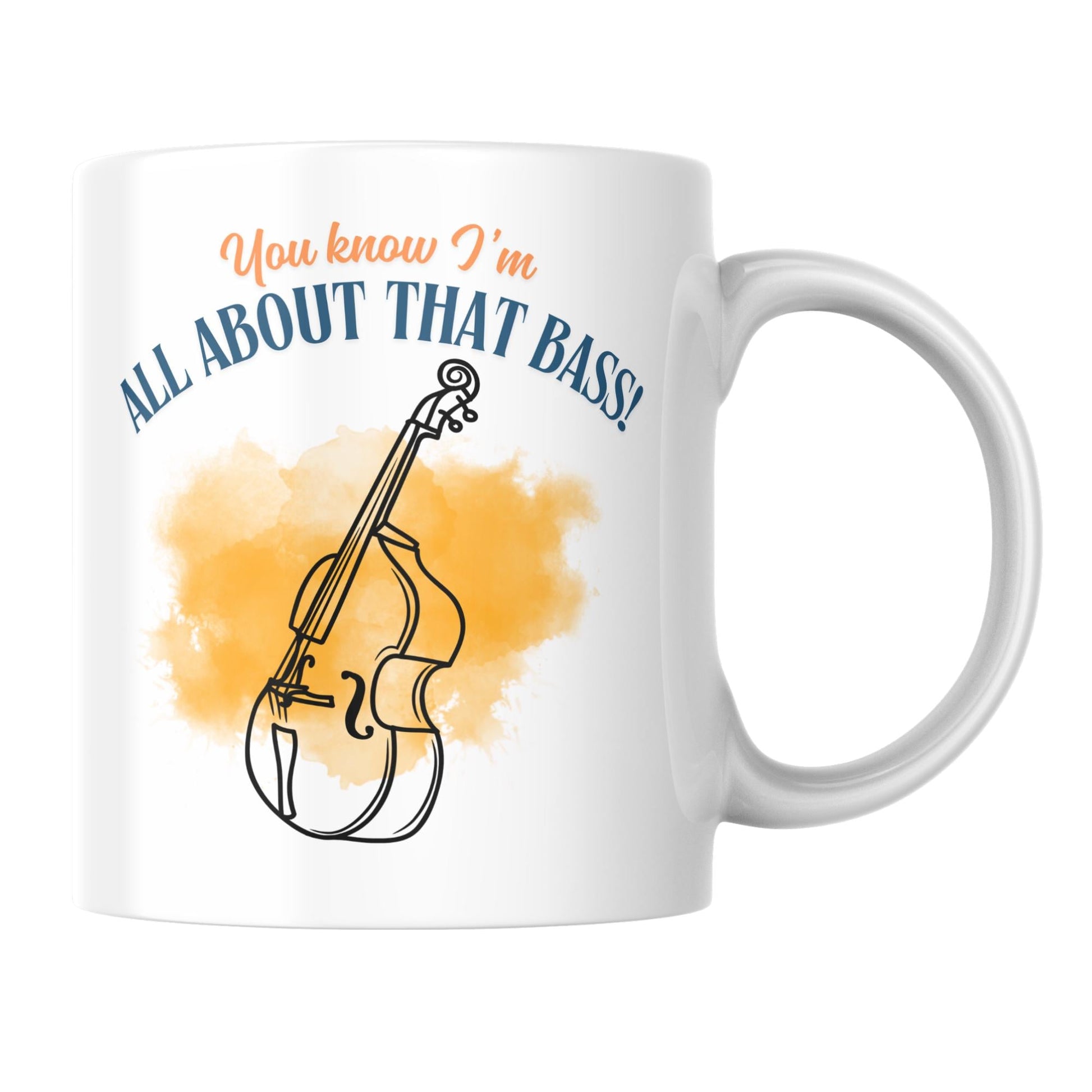 Double Bass Mug, Mug for Musician, Band Mug, Music Mug, Gift for Musician, Band Mug, Bass Player Gift Mug, Strings Mug