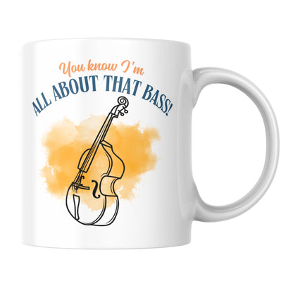 Double Bass Mug, Mug for Musician, Band Mug, Music Mug, Gift for Musician, Band Mug, Bass Player Gift Mug, Strings Mug