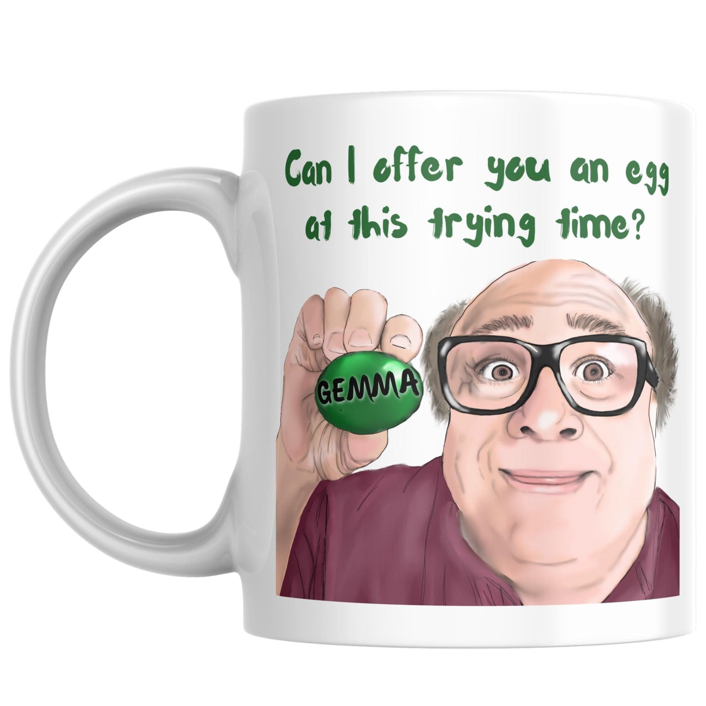 Personalised It's Always Sunny In Philadelphia Mug, Frank Mug, Cult TV Mug, Great Gift Mug For Always Sunny Fans, Egg Mug, Danny Devito Mug