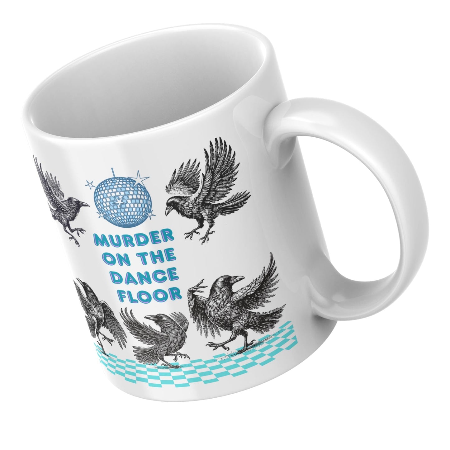 Crow Mug, Murder on the Dancefloor, Corvid Mug, Funny Crow Lover Gift, Ornithologist Gift, Bird Watcher Gift Mug
