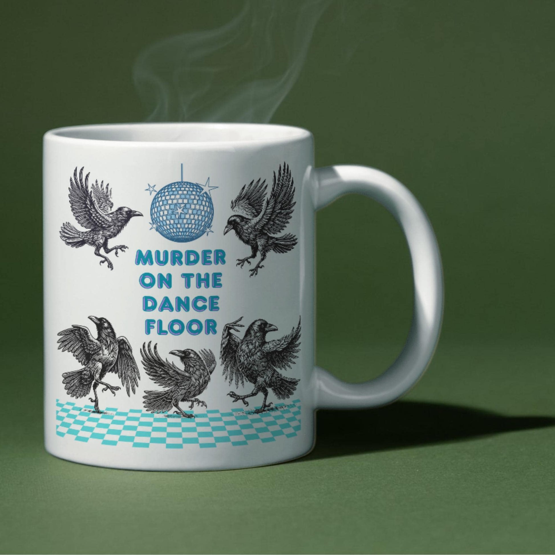 Crow Mug, Murder on the Dancefloor, Corvid Mug, Funny Crow Lover Gift, Ornithologist Gift, Bird Watcher Gift Mug