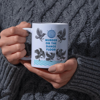 Crow Mug, Murder on the Dancefloor, Corvid Mug, Funny Crow Lover Gift, Ornithologist Gift, Bird Watcher Gift Mug