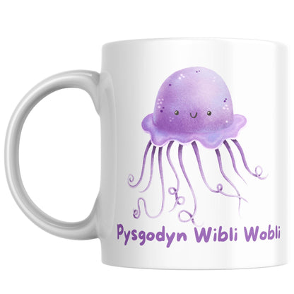 Welsh Language Mug, Jellyfish, Great Gift Mug, Funny Welsh Mug, Wales Mug, Cute Jellyfish, Cymraeg, Gift for Welsh Person