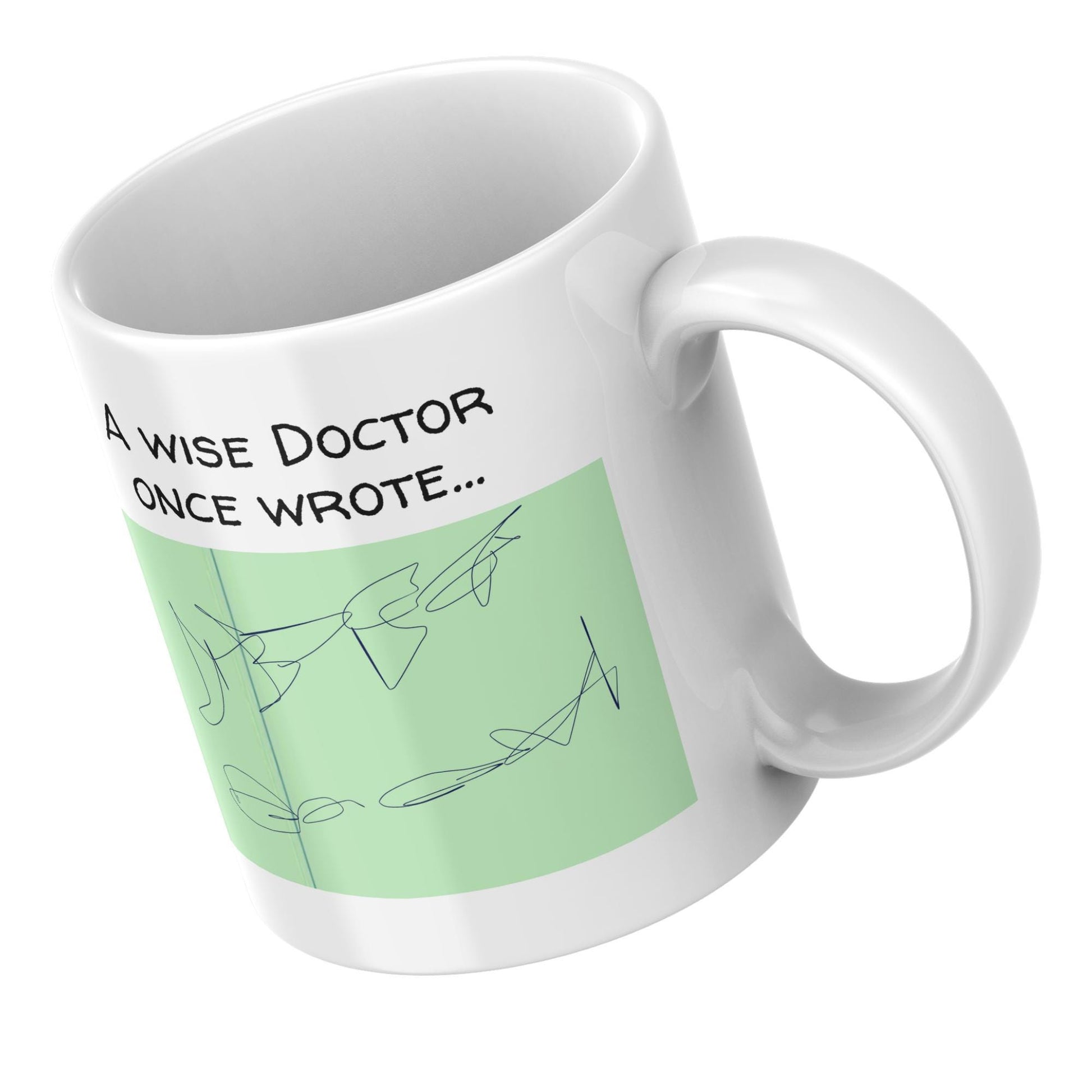 Doctors Mug, Funny Gift for Dr, Secret Santa, Prescription Mug, Pharmacist Mug, Nurse Mug, Christmas Gift for Dr, Doctors Handwriting