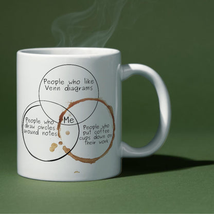 Funny Venn Diagram mug, Nerdy Coffee Mug Gift Idea, Funny Secret Santa Mug, Geeky Coffee Mug, Mathematician Gift Mug