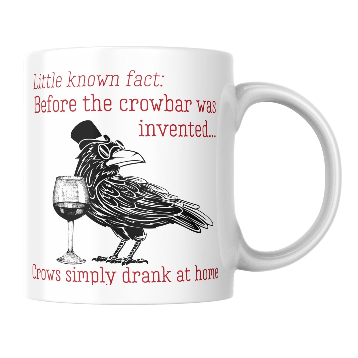 Dad Joke Crow Mug, Corvid, Great Gift For Crow Lovers, Corvid Mug, Ornithologist Mug, Gothic Mug, Funny Gift for Christmas, Vintage Style