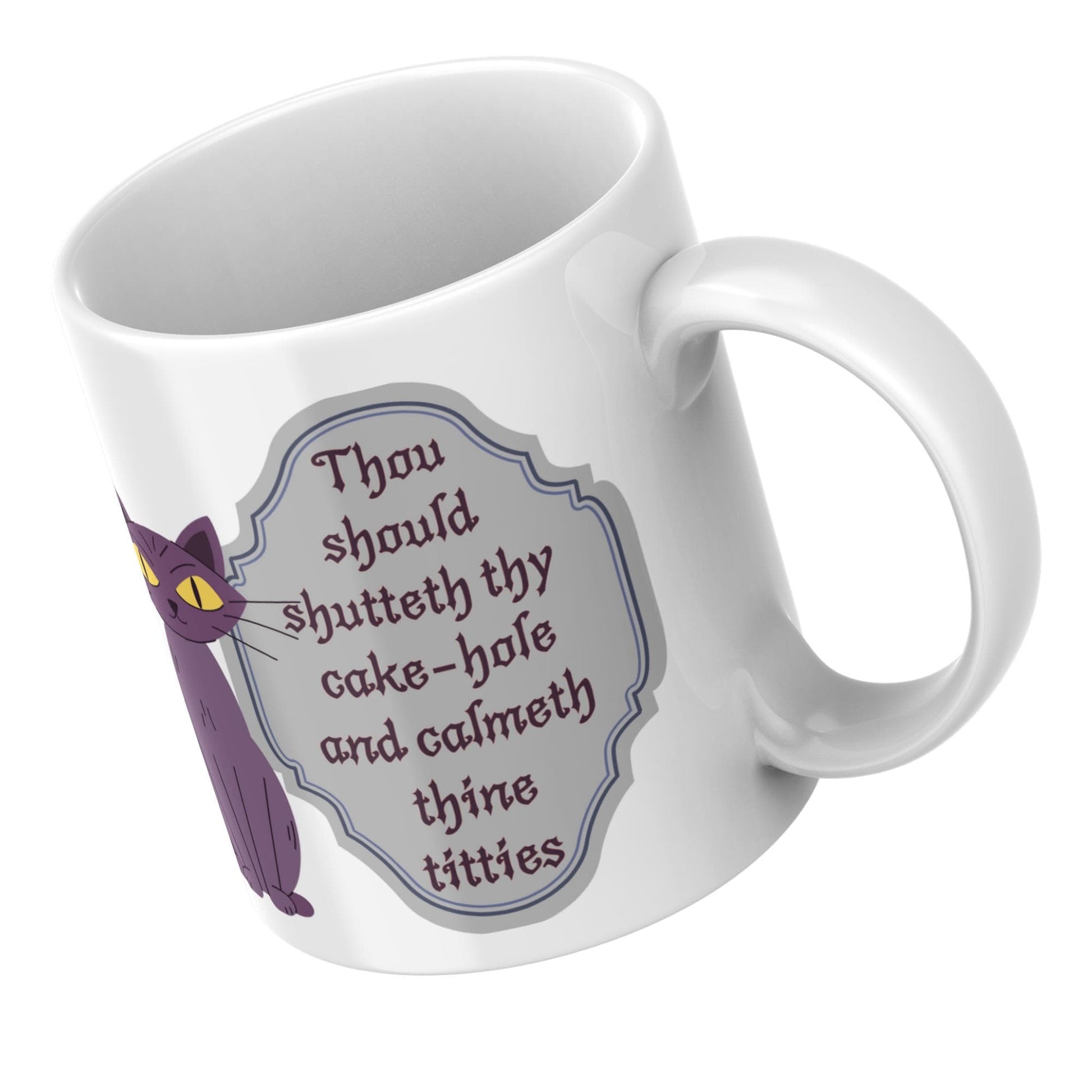Funny Gothic Mug, Great Gift, Black Cat Mug, Goth Gift, Christmas Gift, Secret Santa Mug, Stocking Filler, Cat Lover Gift, Gothic Quote Mug