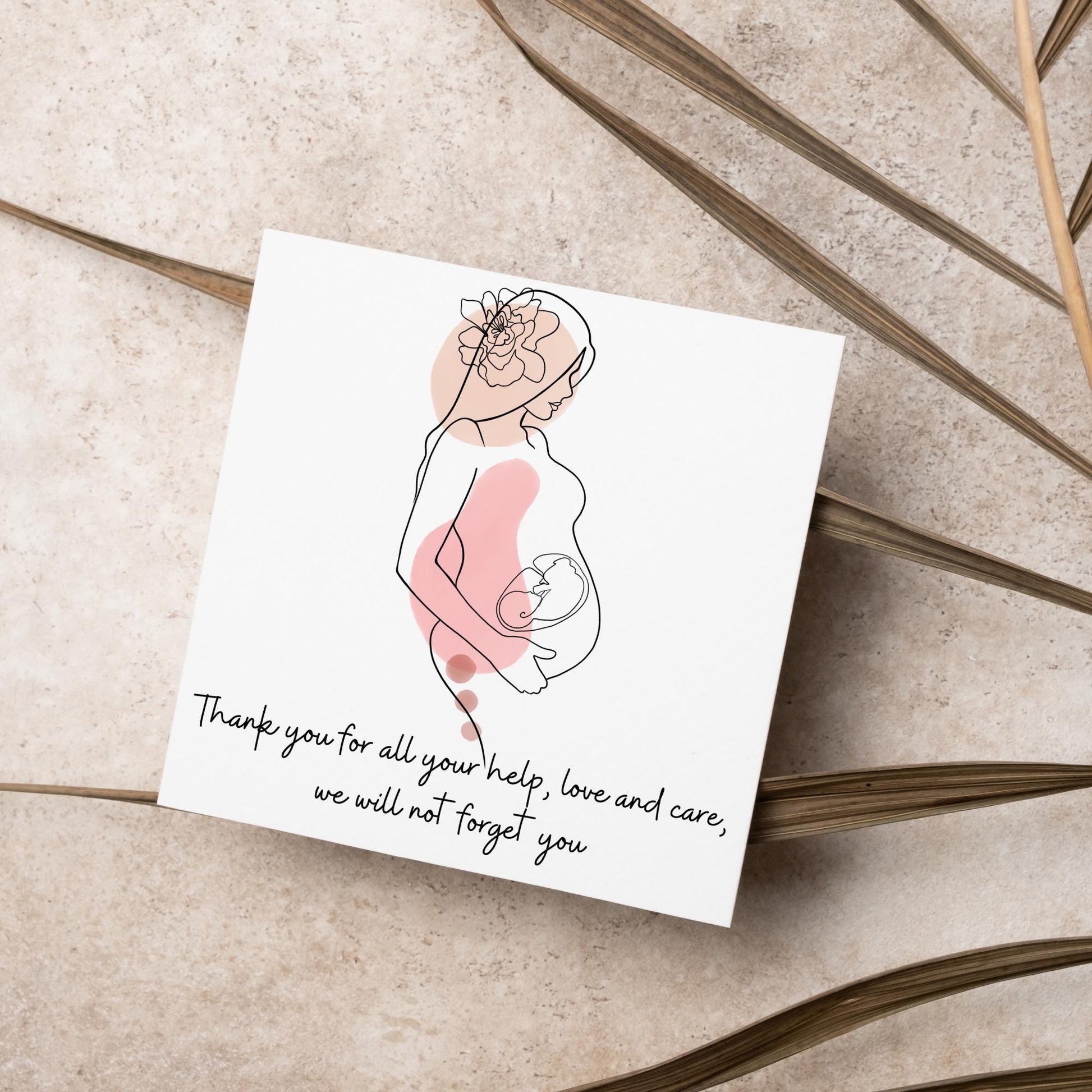Thank You Card for Midwife, Card for Birth Centre, Thank You Card for Doula Card for Birth Partner, Thank You Midwifery Unit, Thank you SCBU