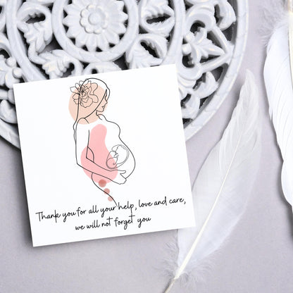 Thank You Card for Midwife, Card for Birth Centre, Thank You Card for Doula Card for Birth Partner, Thank You Midwifery Unit, Thank you SCBU