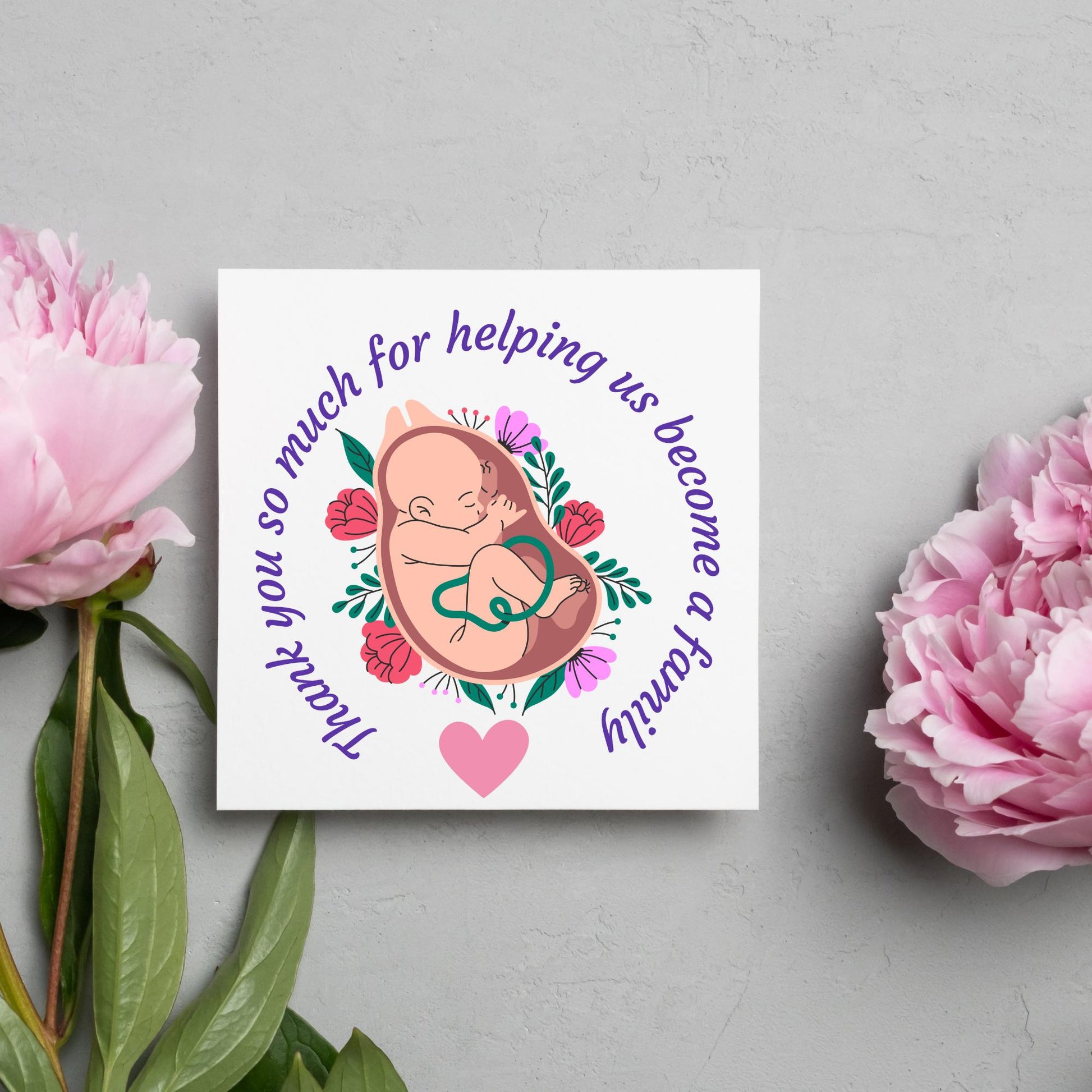 Thank You Card for Midwife, Card for Birth Centre, Thank You Card for Doula Card for Birth Partner, Thank You Midwifery Unit, Thank you SCBU