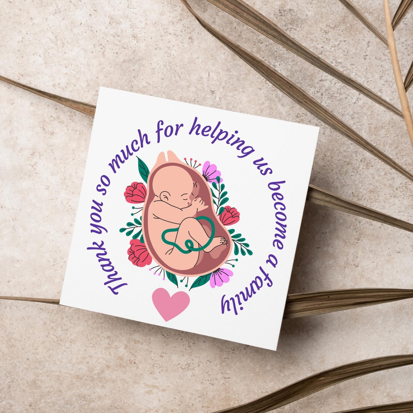 Thank You Card for Midwife, Card for Birth Centre, Thank You Card for Doula Card for Birth Partner, Thank You Midwifery Unit, Thank you SCBU