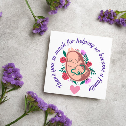 Thank You Card for Midwife, Card for Birth Centre, Thank You Card for Doula Card for Birth Partner, Thank You Midwifery Unit, Thank you SCBU