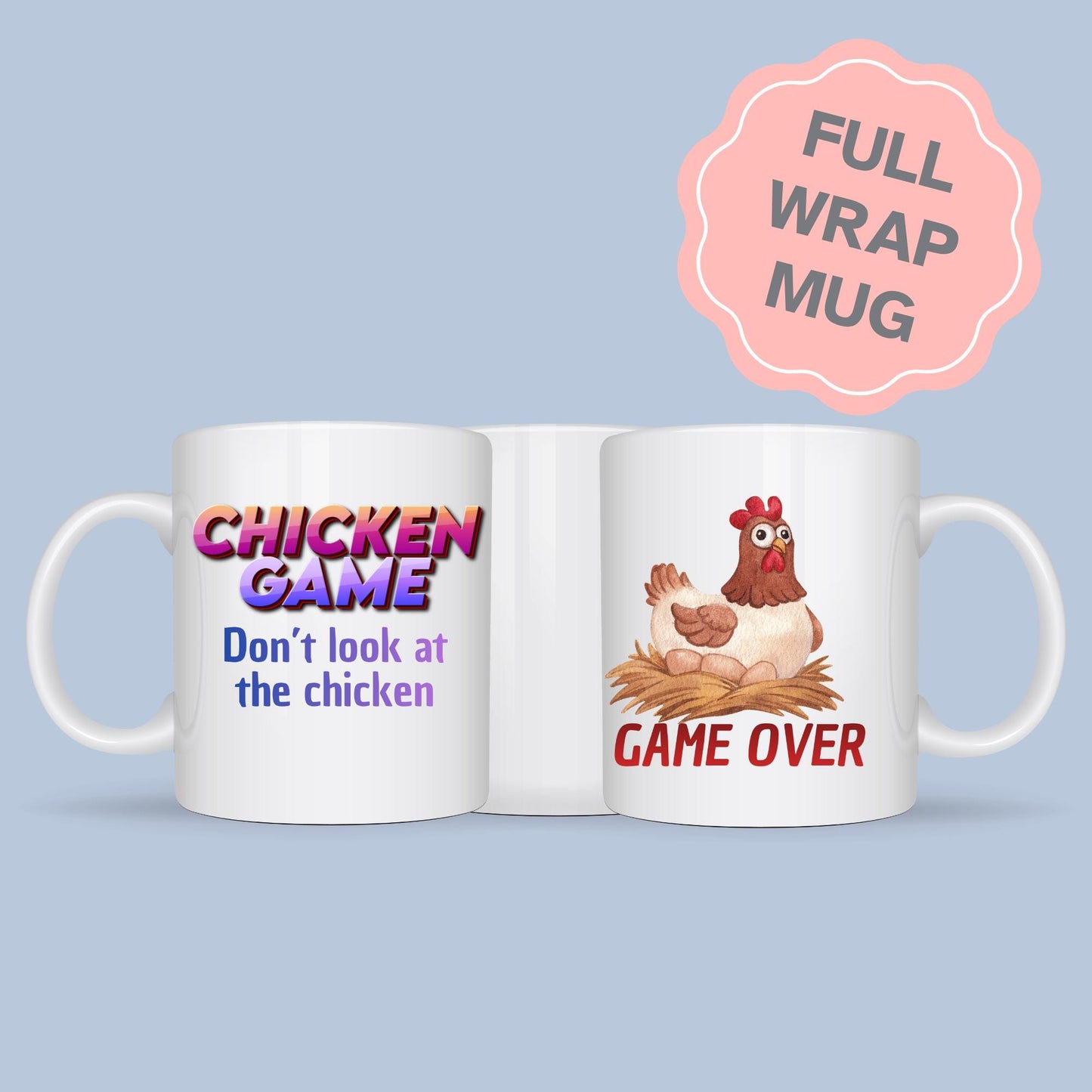 Funny Chicken Game Mug, Mug for Brother, Christmas Gift idea, Cheap Secret Santa Gift, Novelty Mug, Funny Mug, Chicken Mug