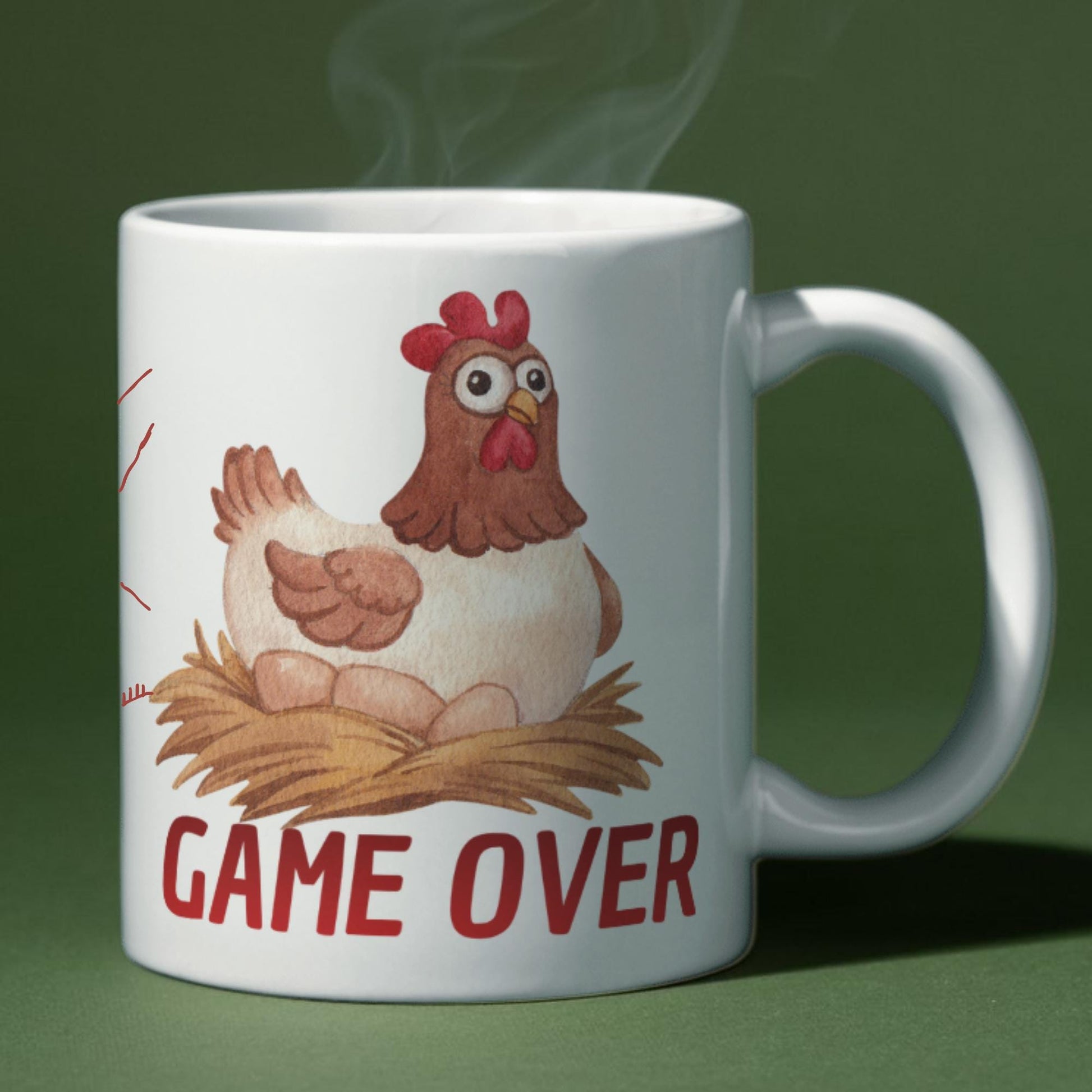 Funny Chicken Game Mug, Mug for Brother, Christmas Gift idea, Cheap Secret Santa Gift, Novelty Mug, Funny Mug, Chicken Mug