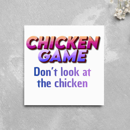 Funny Dad Joke Card, Chicken Card, Birthday Card, Any Occasion Card, Card for Him, Cartoon Card, Chicken Game, Silly Card, Card for Brother