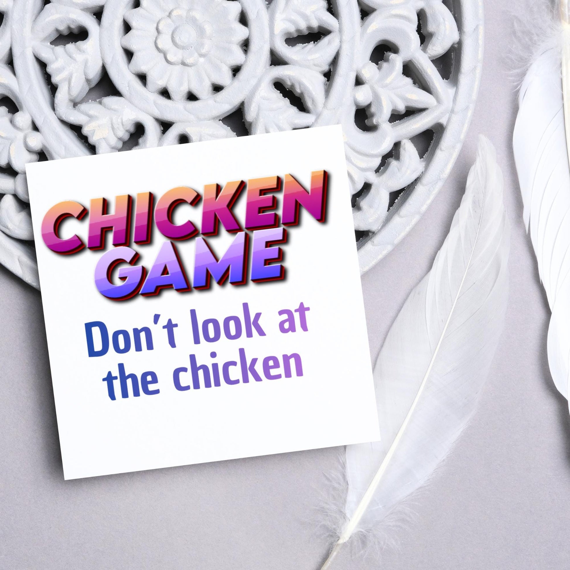 Funny Dad Joke Card, Chicken Card, Birthday Card, Any Occasion Card, Card for Him, Cartoon Card, Chicken Game, Silly Card, Card for Brother