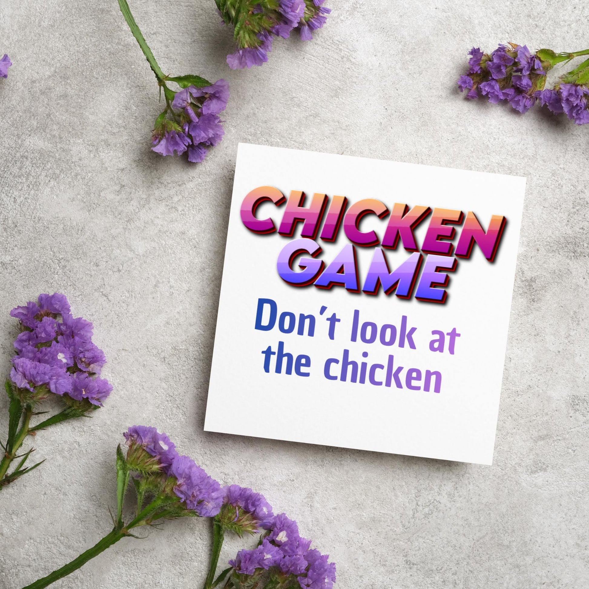 Funny Dad Joke Card, Chicken Card, Birthday Card, Any Occasion Card, Card for Him, Cartoon Card, Chicken Game, Silly Card, Card for Brother