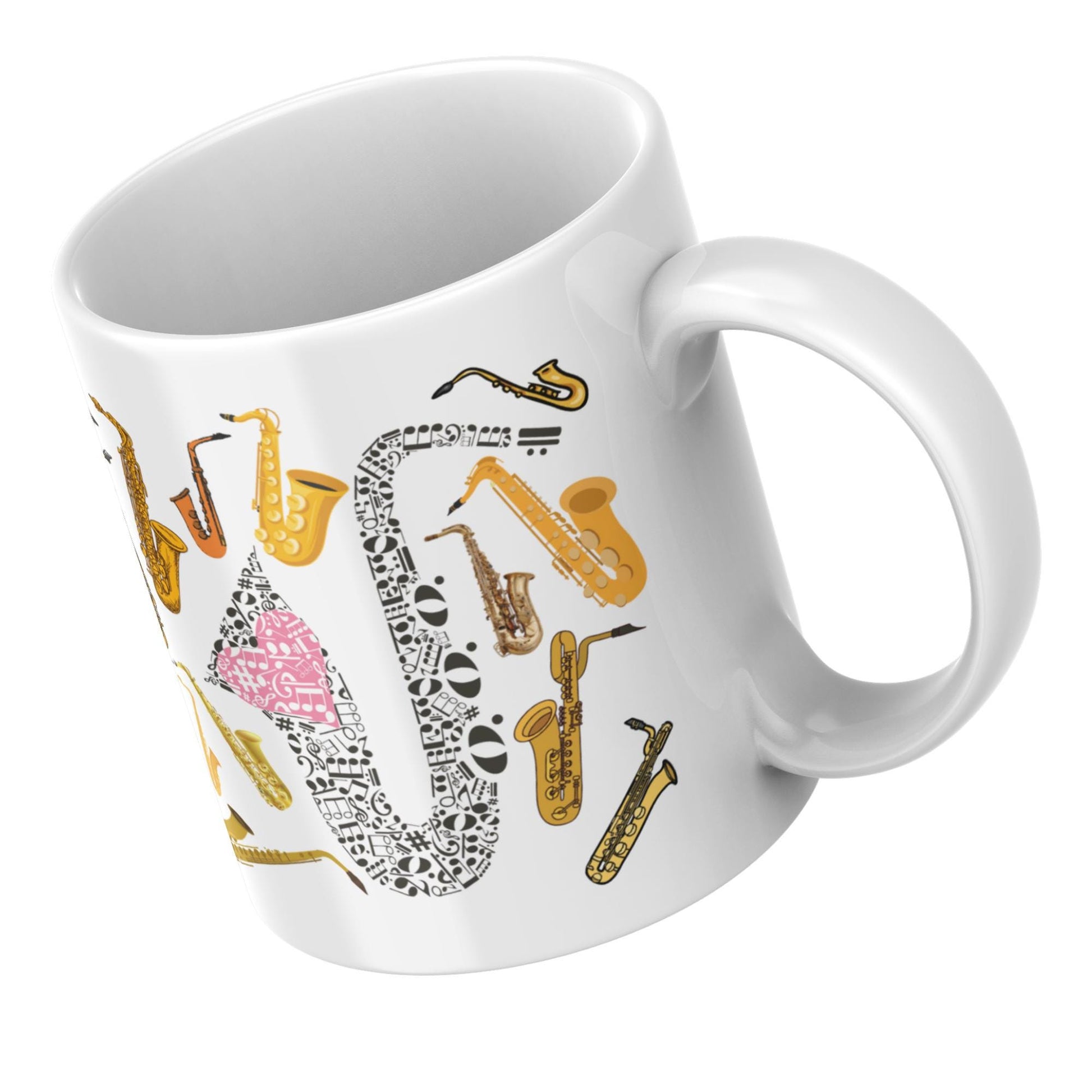 Saxophone Mug, Mug for Musician, Brass Band Mug, Orchestra Mug, Music Mug, Gift for Musician, Band Mug, Saxophone Player Gift Mug