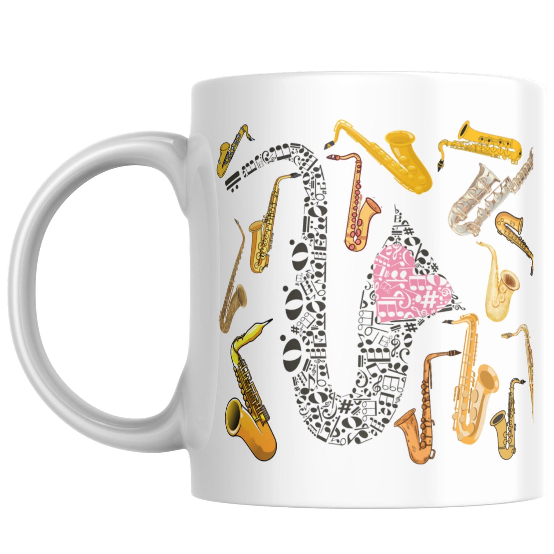 Saxophone Mug, Mug for Musician, Brass Band Mug, Orchestra Mug, Music Mug, Gift for Musician, Band Mug, Saxophone Player Gift Mug