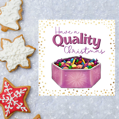 Chocolate Christmas card with Quality design - Cards for Him, Cards for Her, Christmas Chocolates, Christmas Card for Dad, For Mum