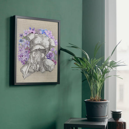 Andreas Vesalius Art, Biology Wall Art, A4 Print, High Quality Anatomy Wall Art, Floral Anatomy Poster, Gothic Wall Art, Corporis Fabrica