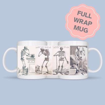 Andreas Vesalius Mug, Gift for Dr, Anatomy Mug, De Humani Corporis Fabrica, Human Anatomy Art Mug, Mug for Goths, Gothic Mug, History Mug