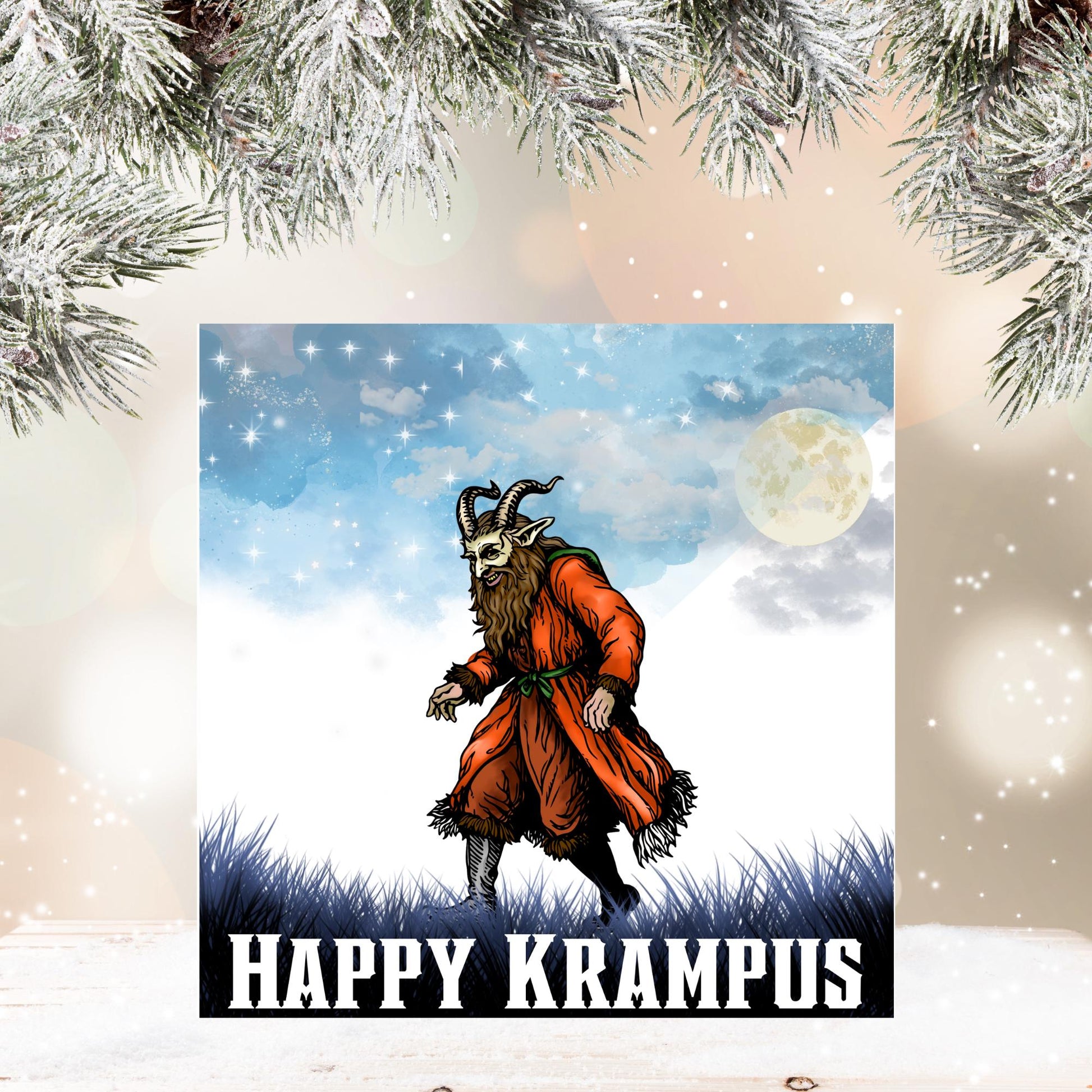 Krampus Christmas Card, Alternative Xmas Card, Krampusnacht, Gothic Christmas Card, Unusual Christmas Card, Non-Traditional Christmas Card