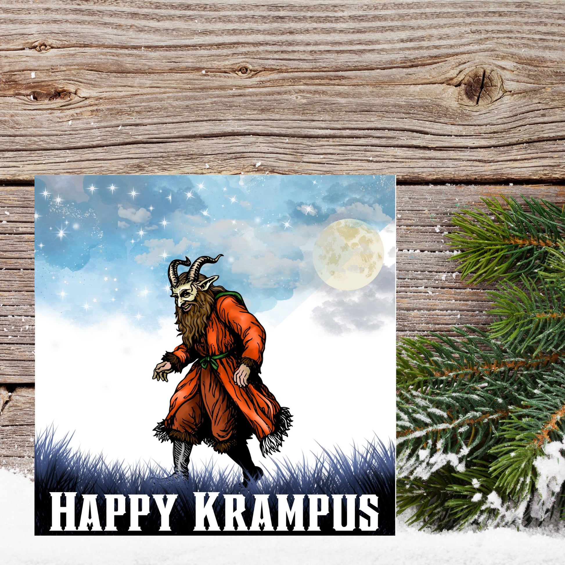 Krampus Christmas Card, Alternative Xmas Card, Krampusnacht, Gothic Christmas Card, Unusual Christmas Card, Non-Traditional Christmas Card